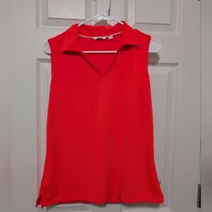 Lady Hagen, Medium,‎ Sleeveless V-Neck, Coral Golf Polo